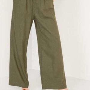 BONUS-OLD NAVY High-Waisted Linen-Blend Wide-Leg Pants Women’s Large